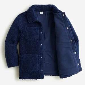 J.Crew Girls' shirt-jacket in sherpa